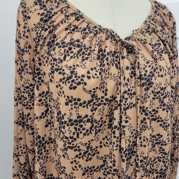 ASOS DESIGN Wom Mini Smock Dress with Long Sleeves and Tie Neck Size 2 - Picture 9 of 12